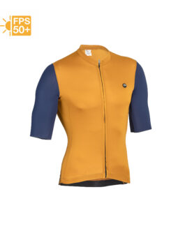 Jersey Sleeve Ocre / Marino